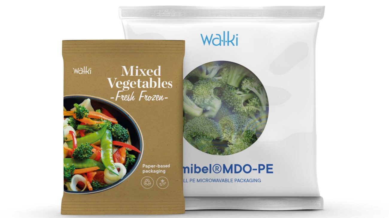 Frozen food pouches dispersion and MDO-PE