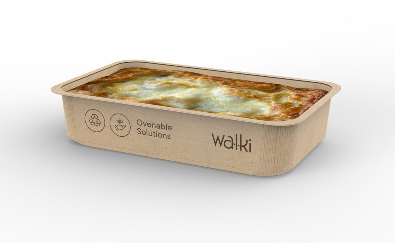 Walki Pack Tray Brown with lasagna