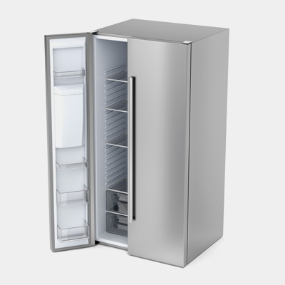 Refrigerator with flame-retardant backings