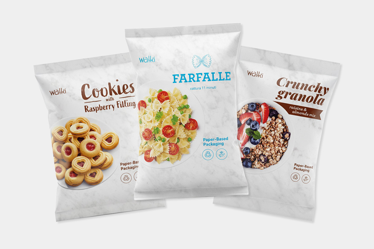 Pouches for biscuits, pasta and granola