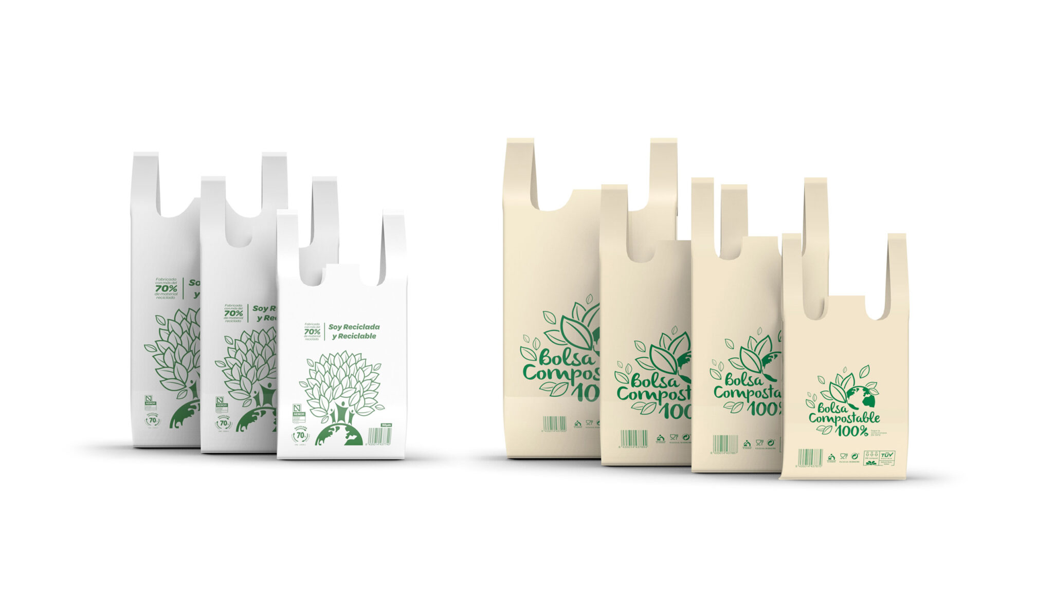 Walki PCR and Compostable Sustainable shopping bags